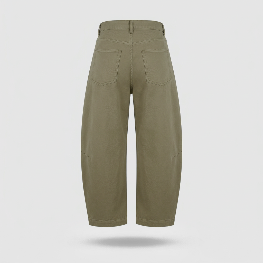 Billie Barrel-Leg Jeans - Olive - back