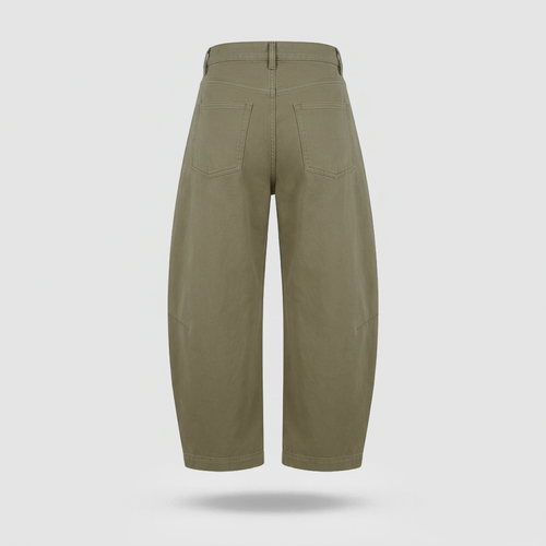 Billie Barrel-Leg Jeans - Olive - back