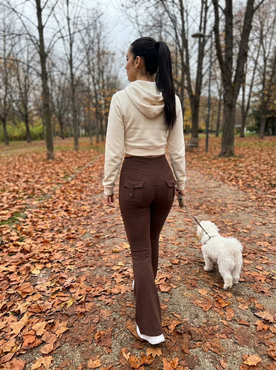 Riley High-Rise Flare Leggings – how it looks worn