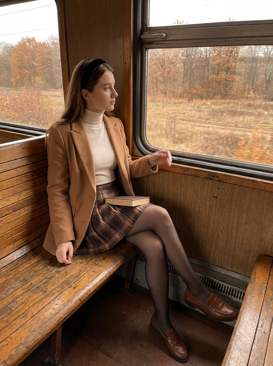 Blair Pleated Plaid Mini Skirt – how it looks worn