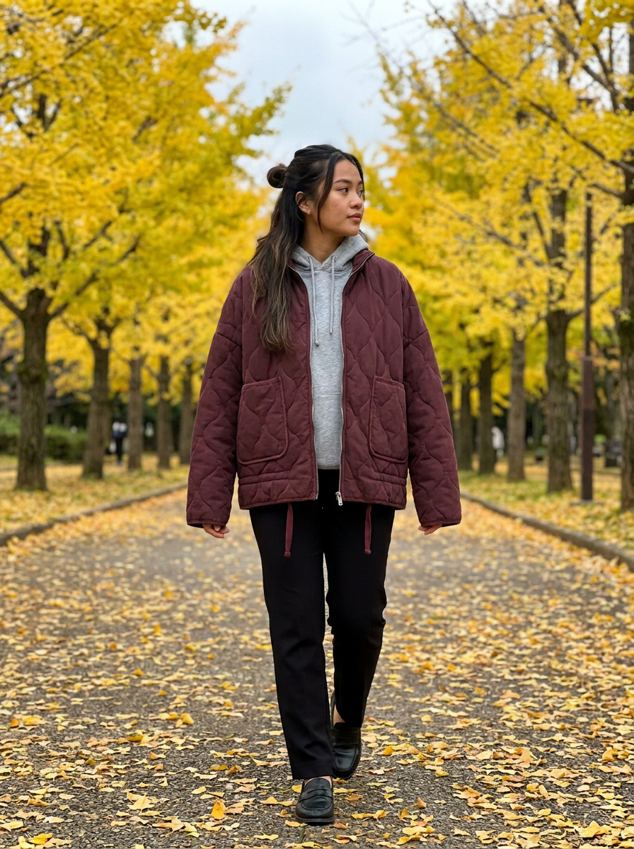 Tamsin Quilted Liner Jacket – how it looks worn