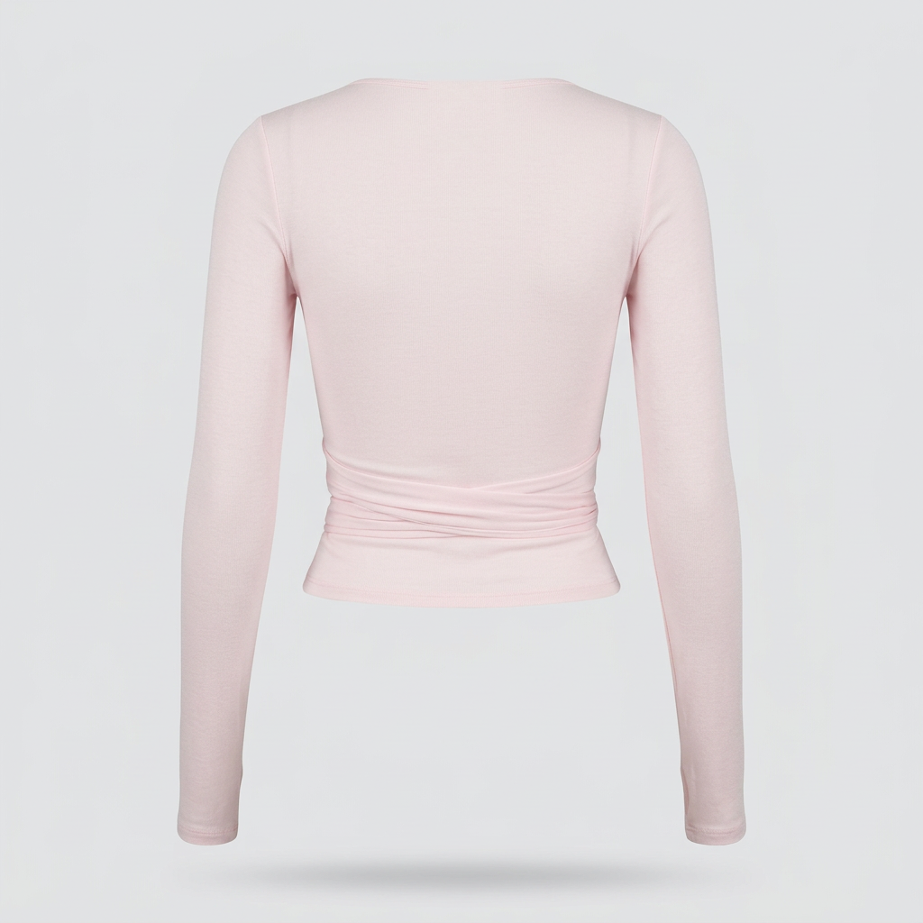 Clara Ballet Wrap Top - Ballet Pink - back