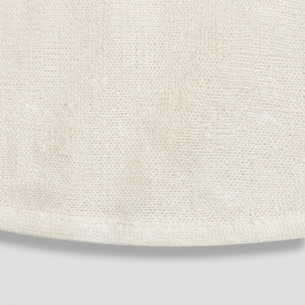 Faye Sheer Knit Poncho - Cream - detail