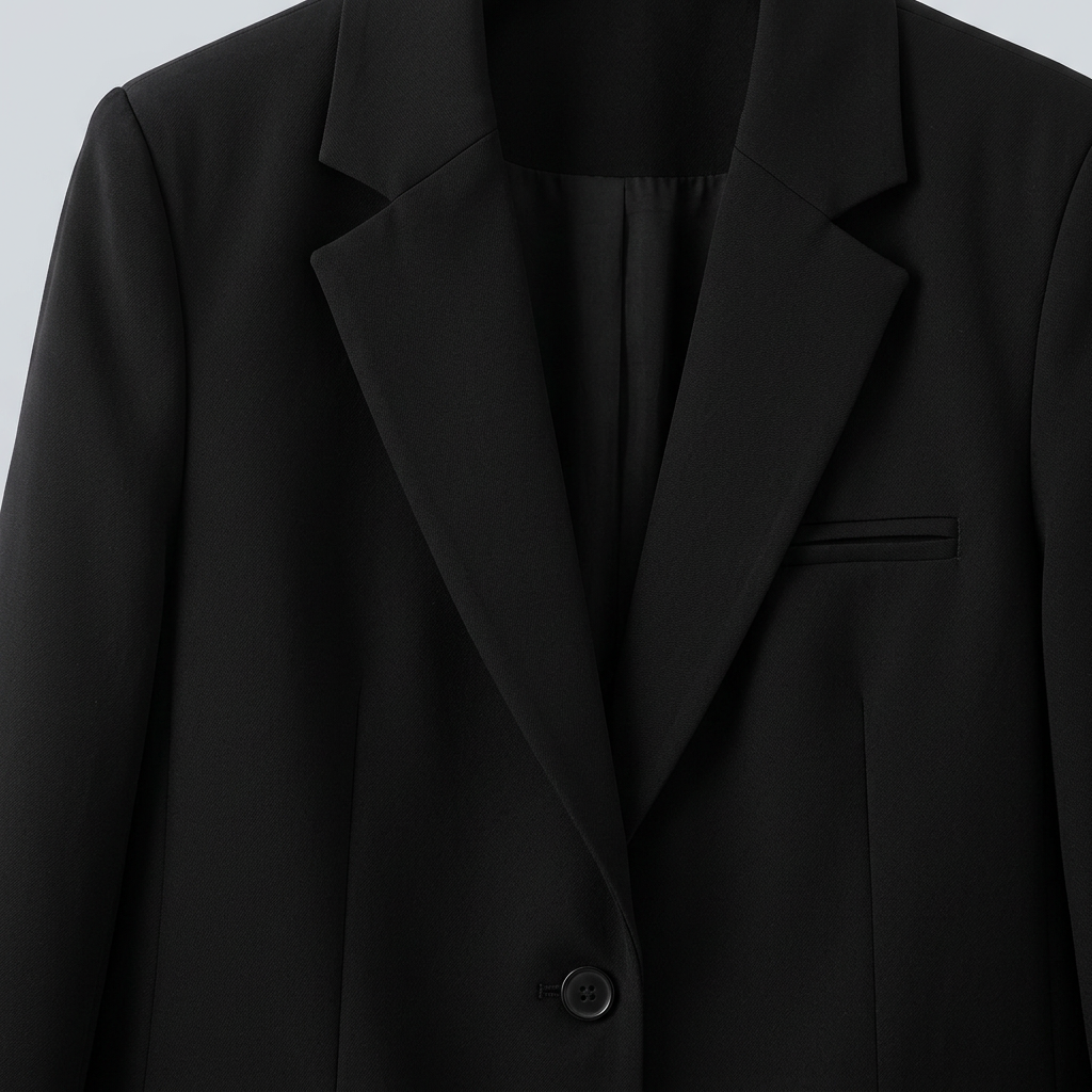 Harper Single-Breasted Blazer - Black - detail