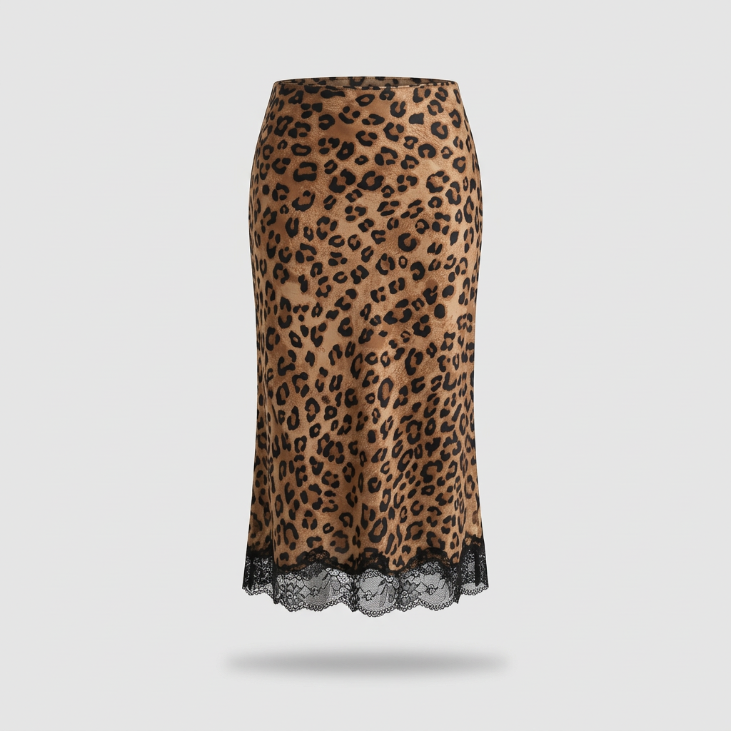 Savarra Leopard Skirt – front view
