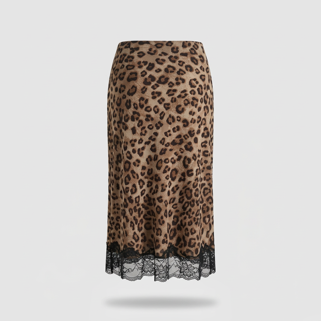 Savarra Leopard Skirt – back view