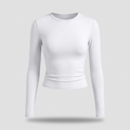 Linnea Long Sleeve Tee - White - front