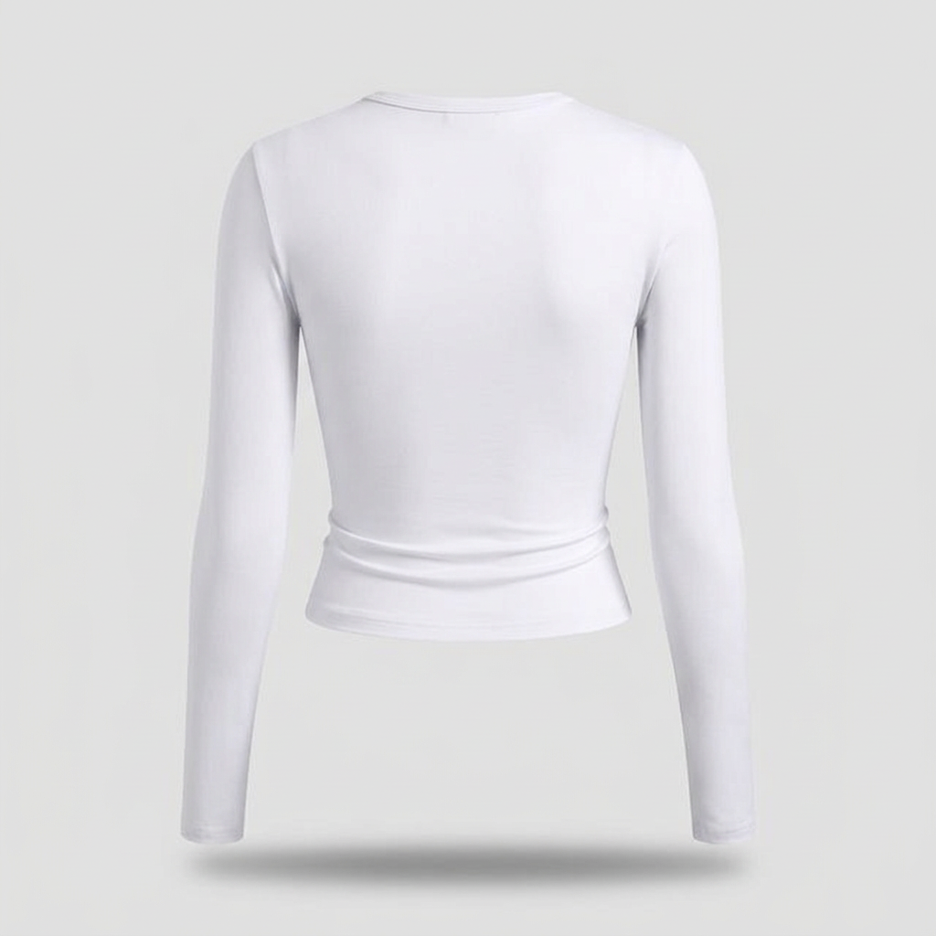 Linnea Long Sleeve Tee - White - back