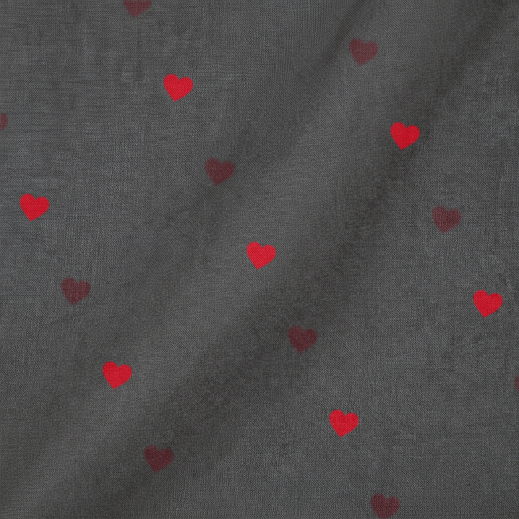 Lulu Heart Sheer Tights - Red Hearts - detail