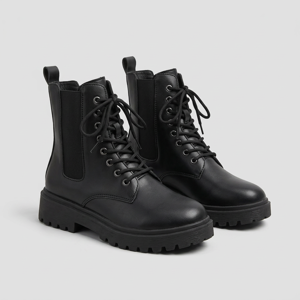 Marlowe Chunky Chelsea Boots - Black - front