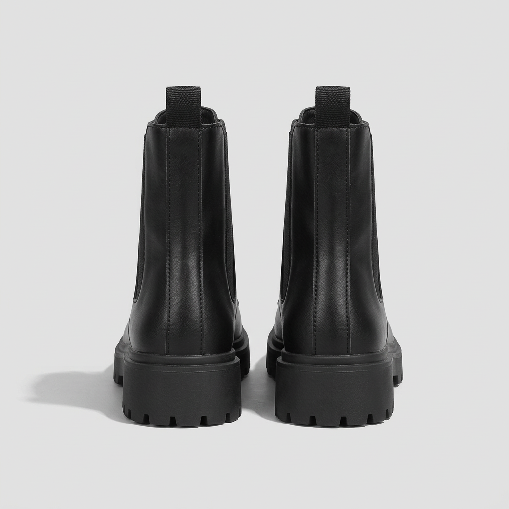 Marlowe Chunky Chelsea Boots - Black - back