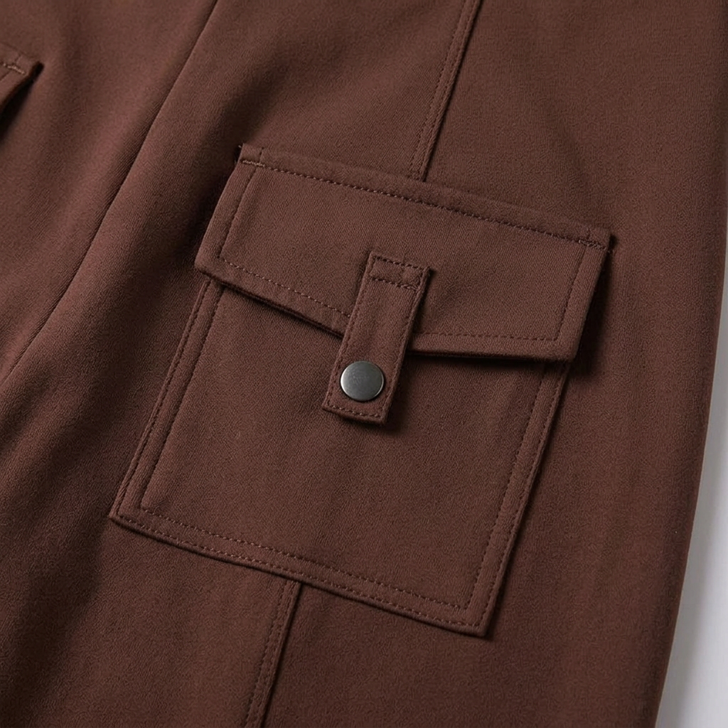 Riley High-Rise Flare Leggings - Chocolate Brown - detail
