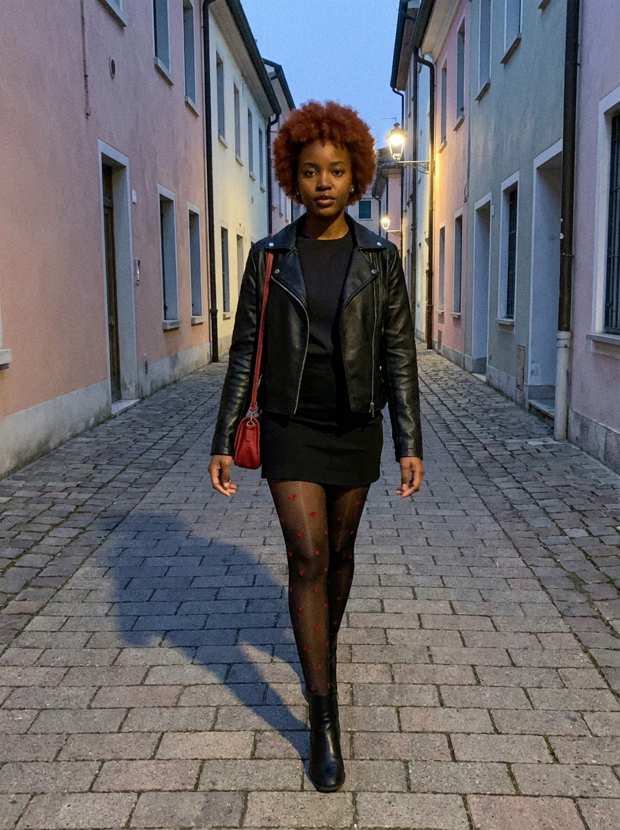 Lulu Heart Sheer Tights – how it looks worn