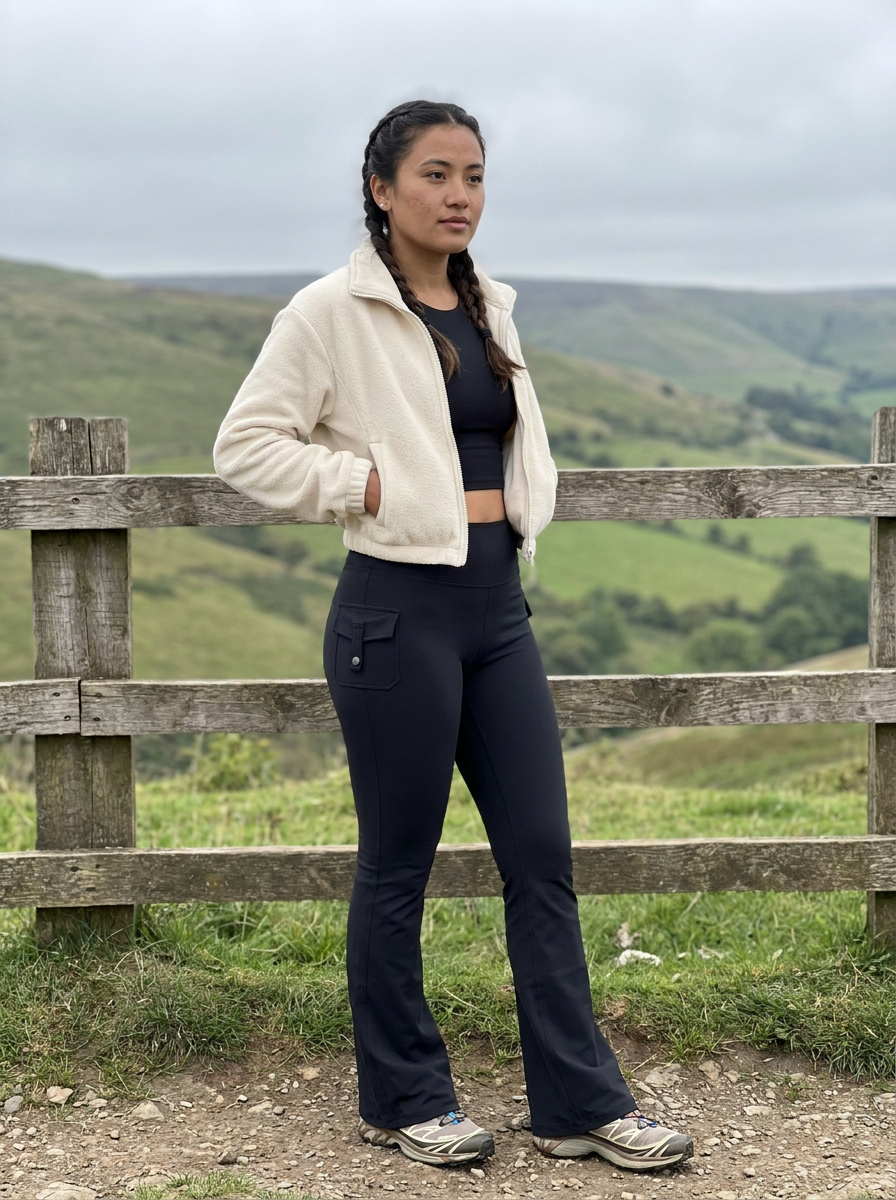 Riley High-Rise Flare Leggings – how it looks worn