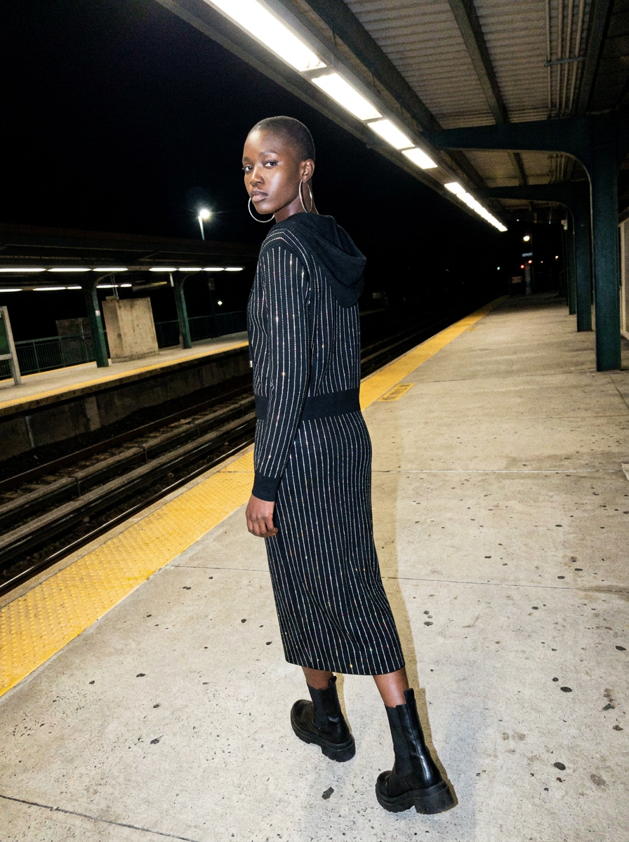 Vesper Rhinestone Knit Twinset – how it looks worn